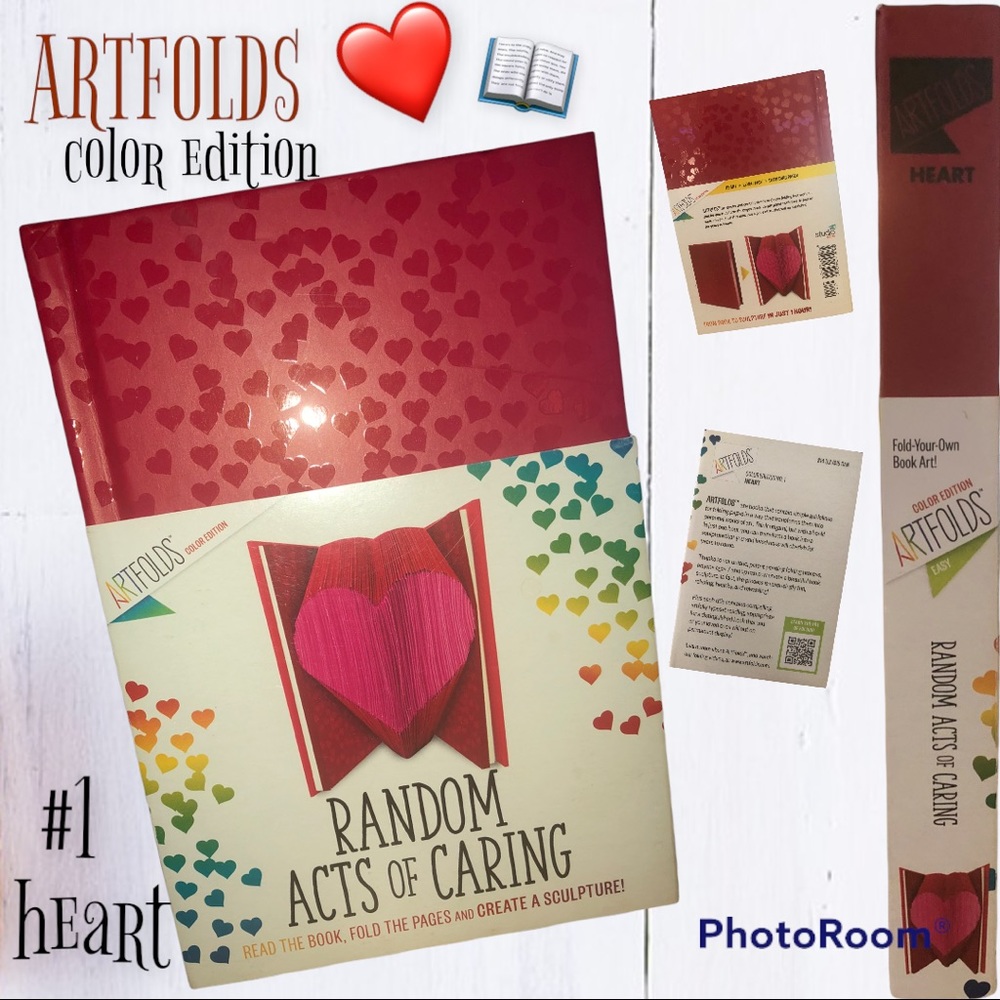 ArtFolds: Random Acts of Caring - Color Edition #1 “HEART” Sculpture Book Art